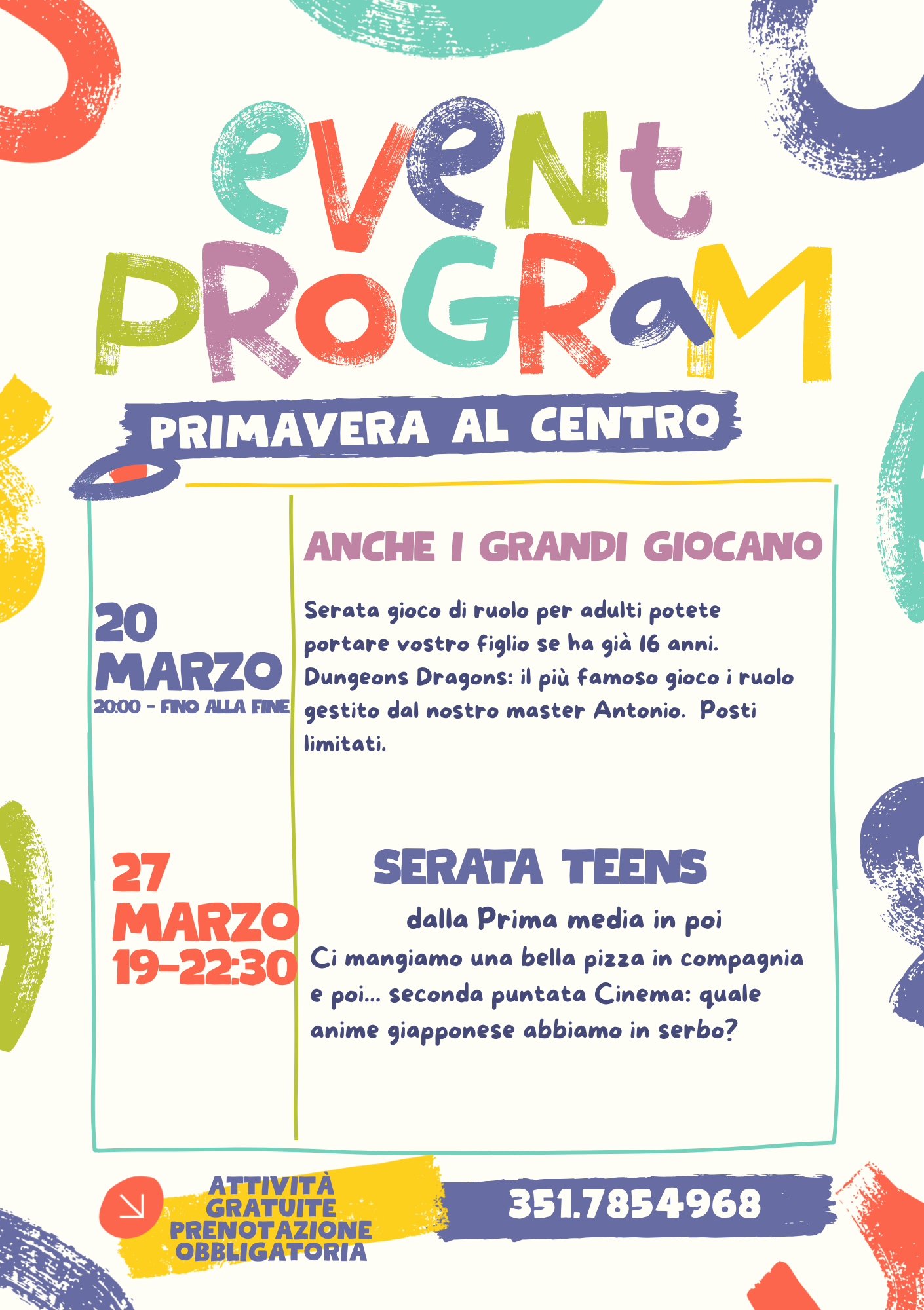EVENT TEENS SPRING!